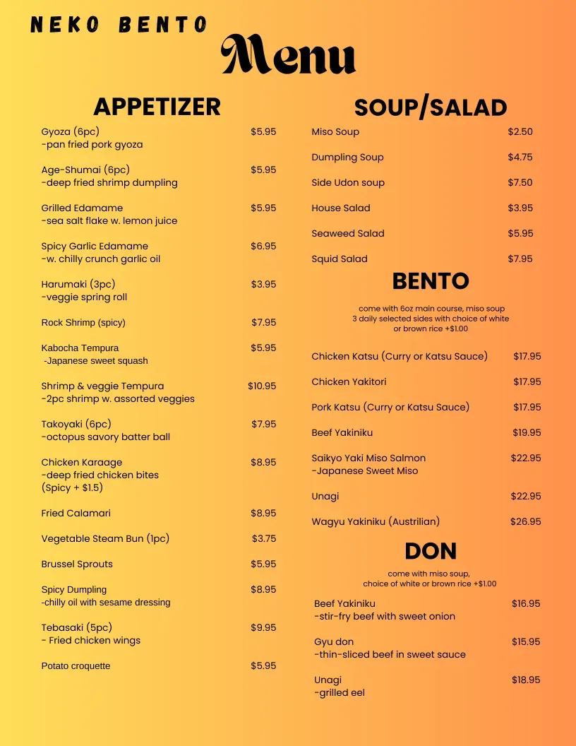 Menu 1