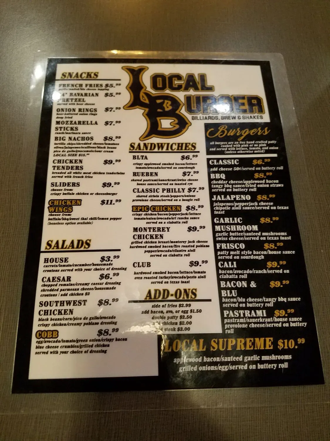 Menu 1