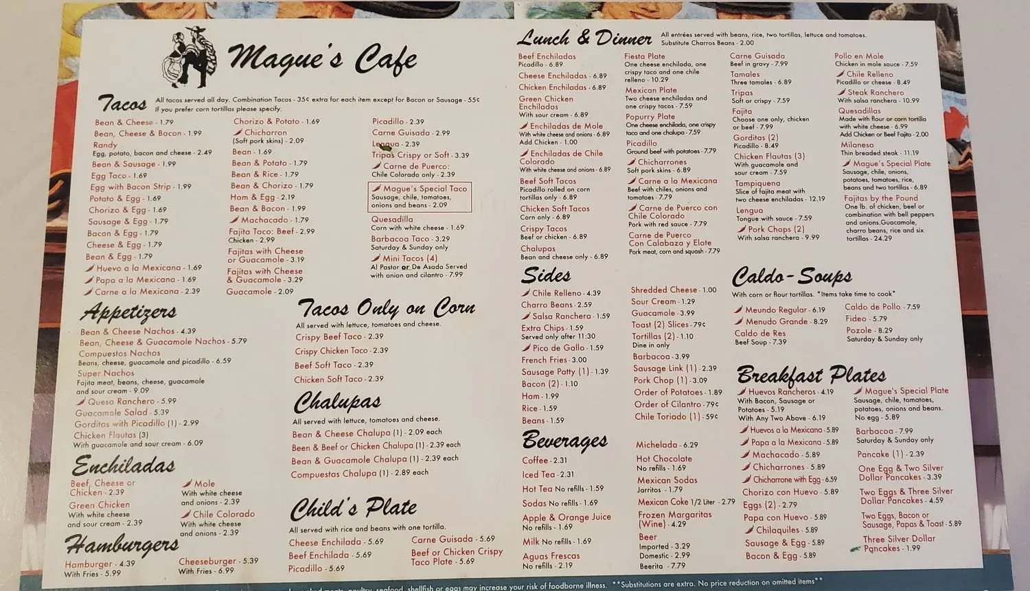 Menu 1