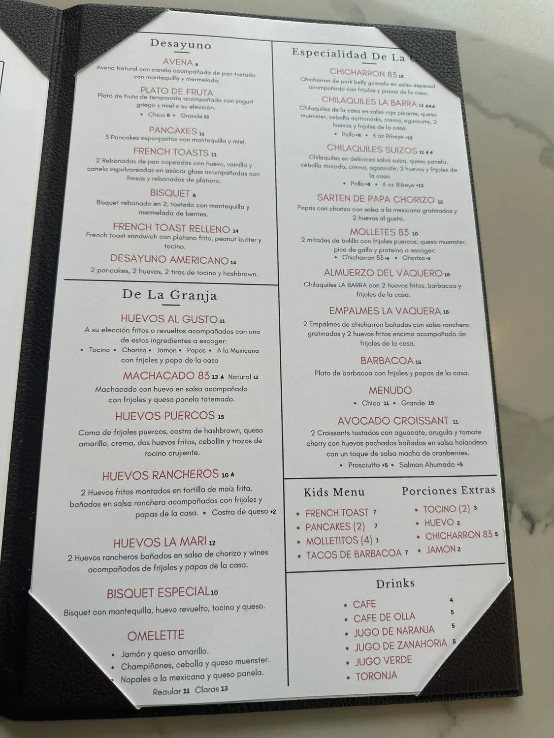 Menu 1