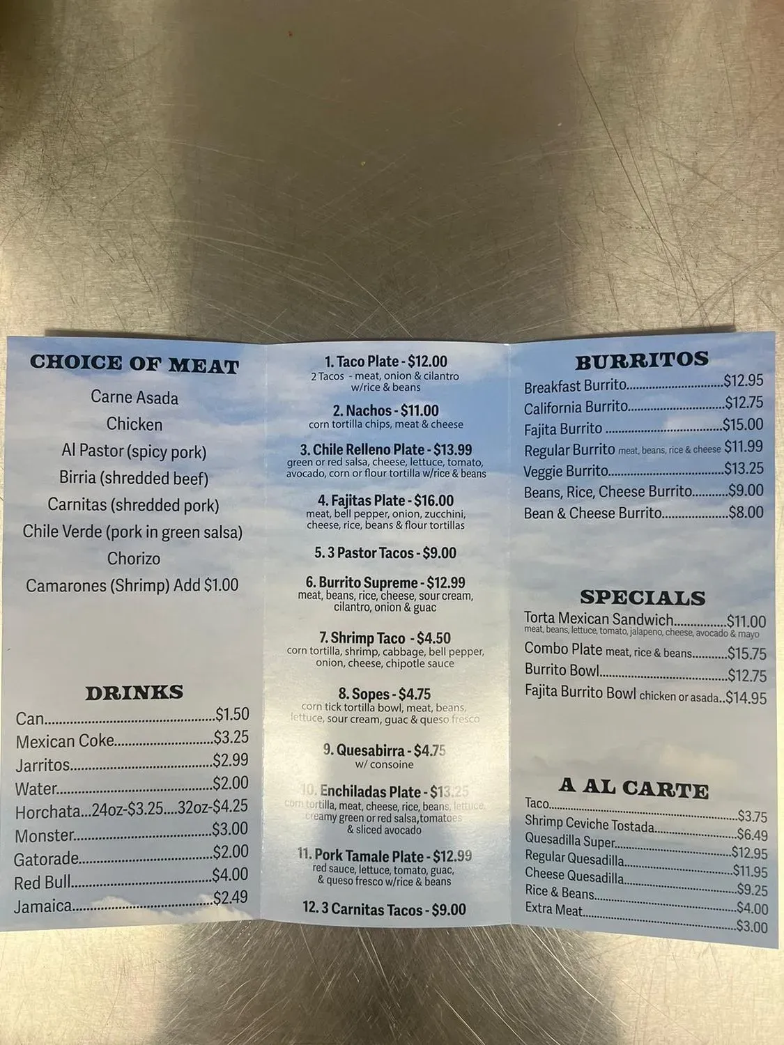 Menu 1