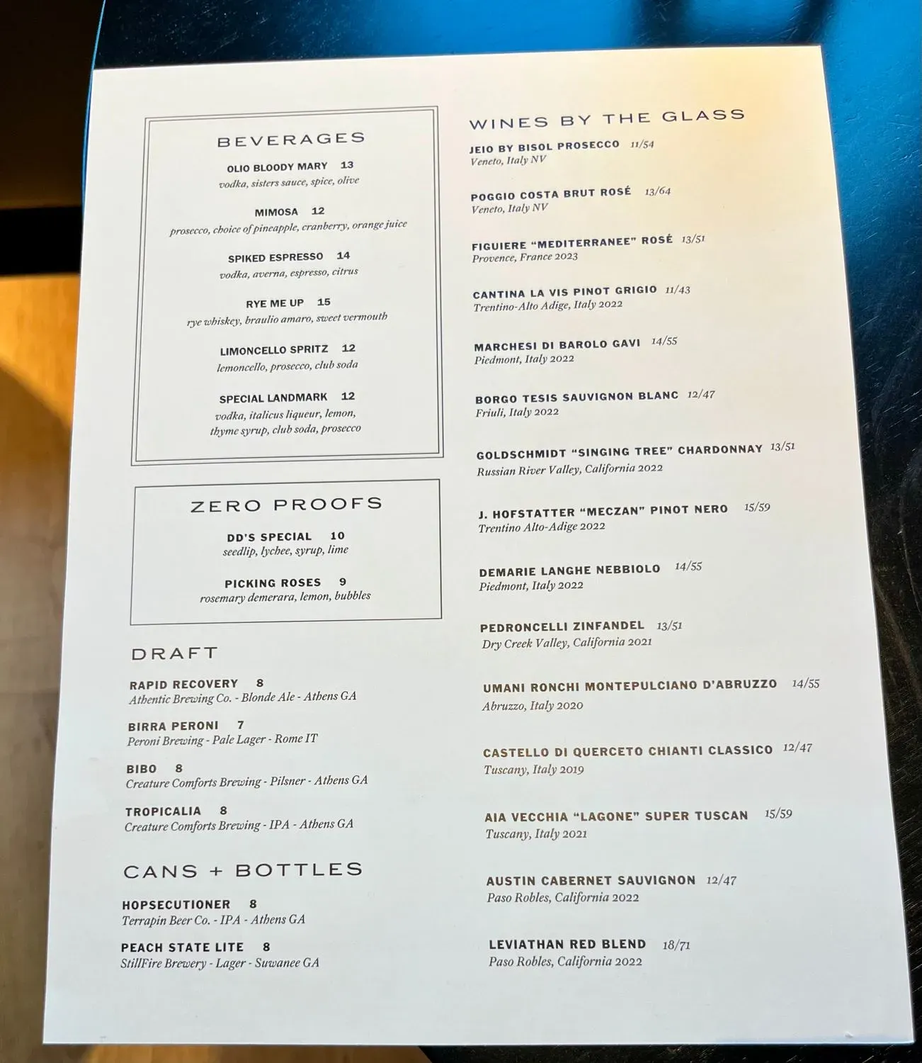 Menu 1