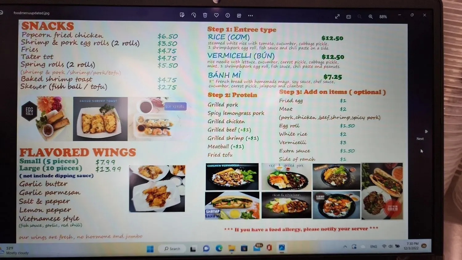 Menu 2