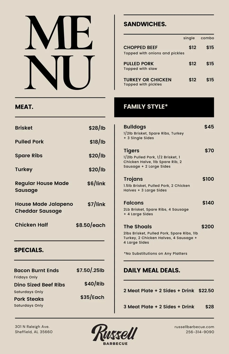 Menu 1