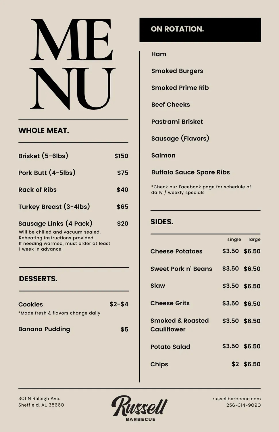 Menu 2