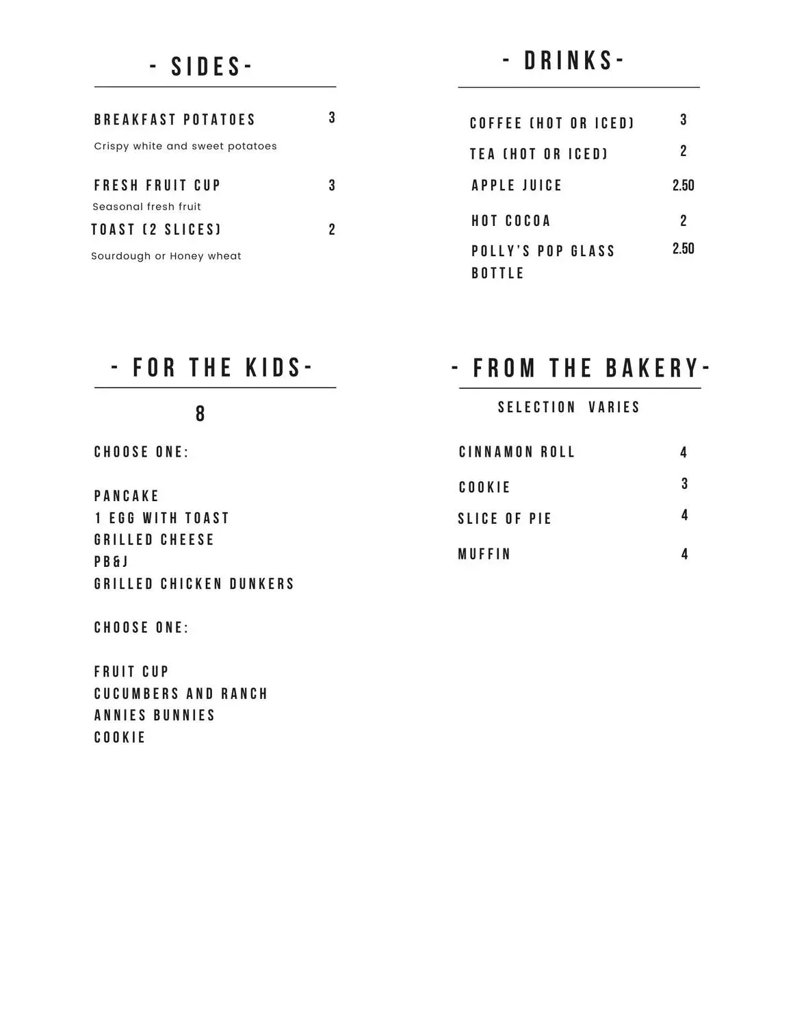 Menu 4