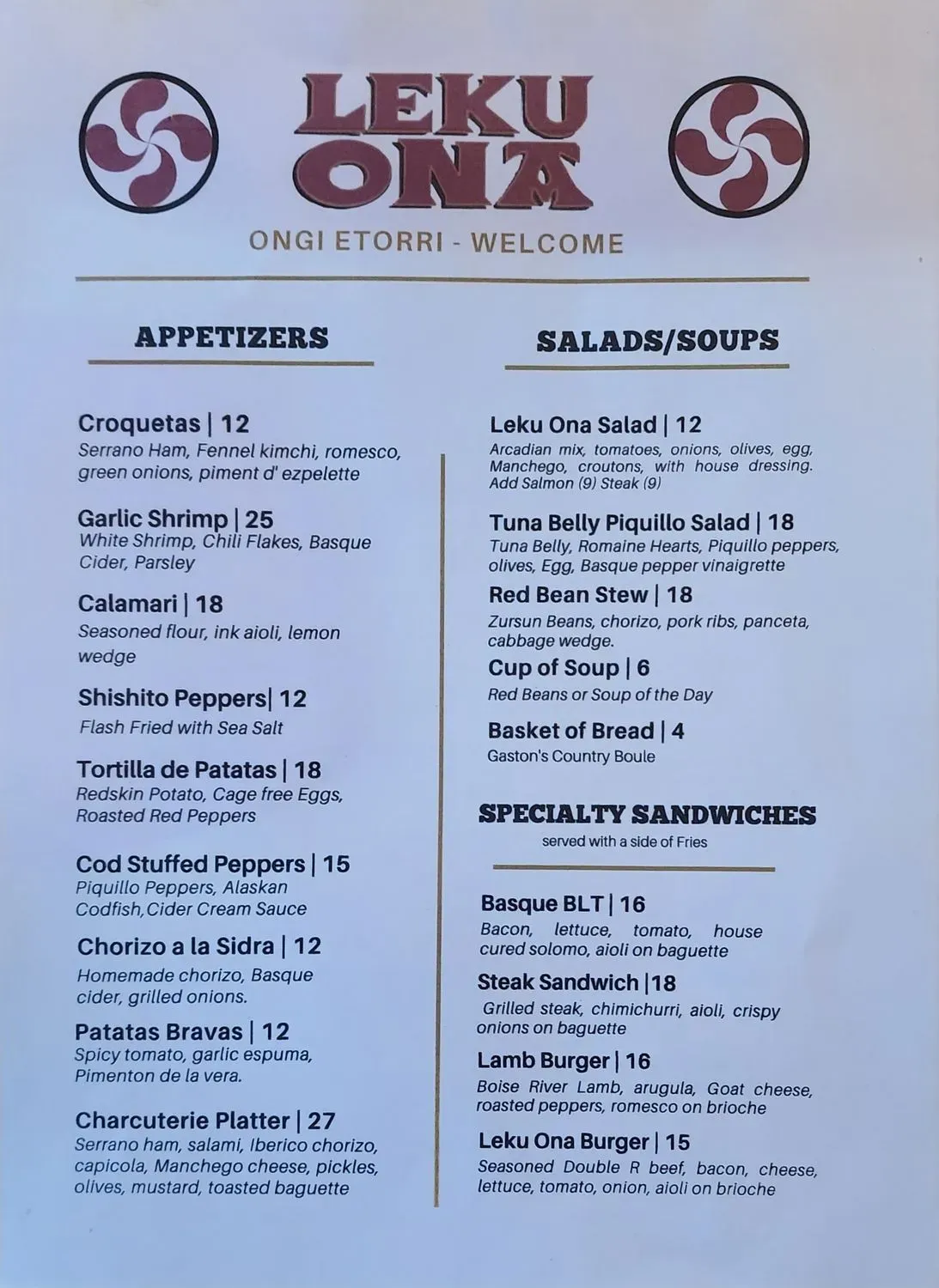 Menu 5