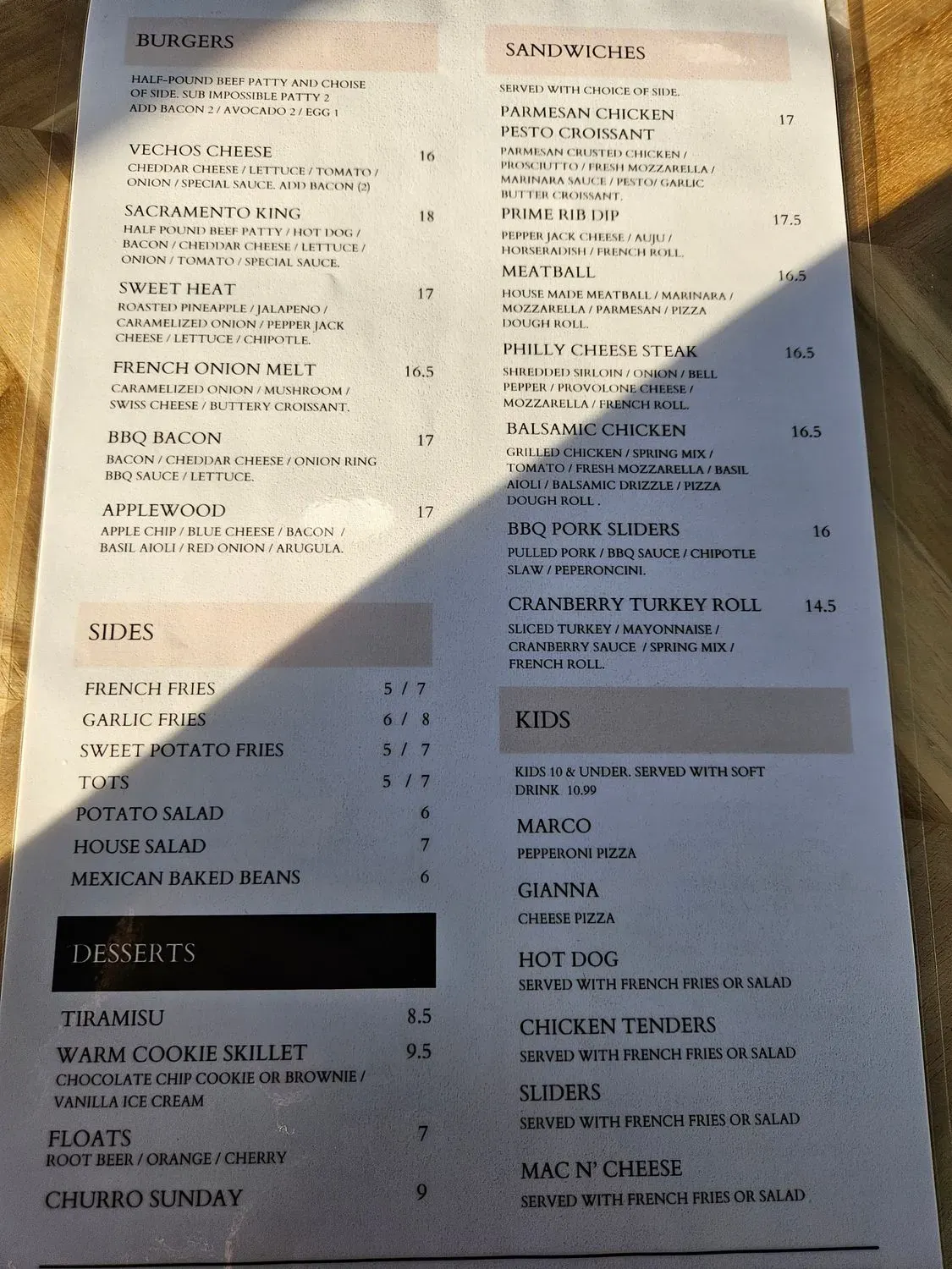 Menu 1