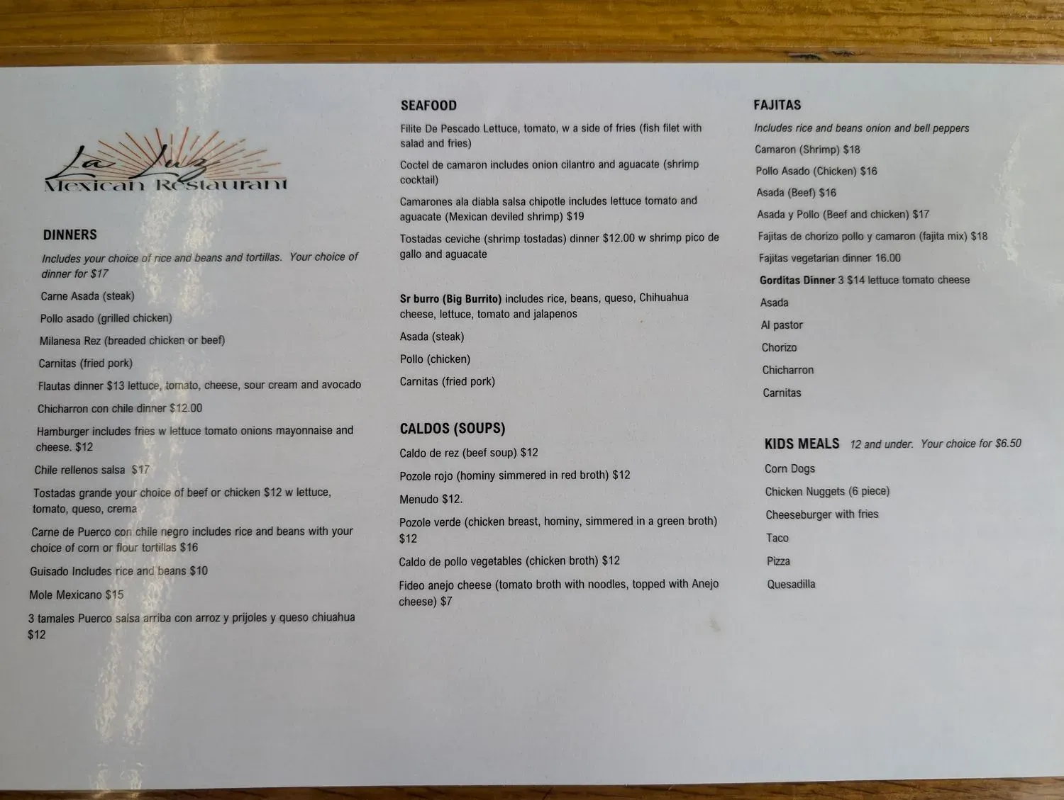 Menu 5