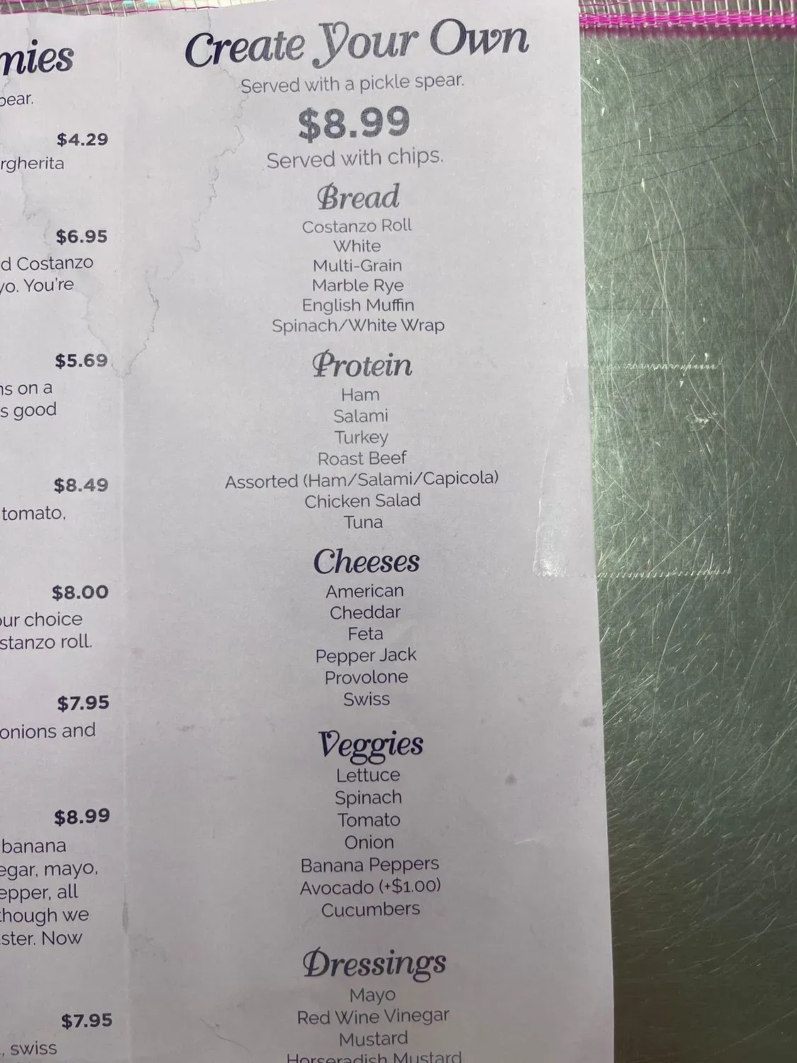 Menu 5