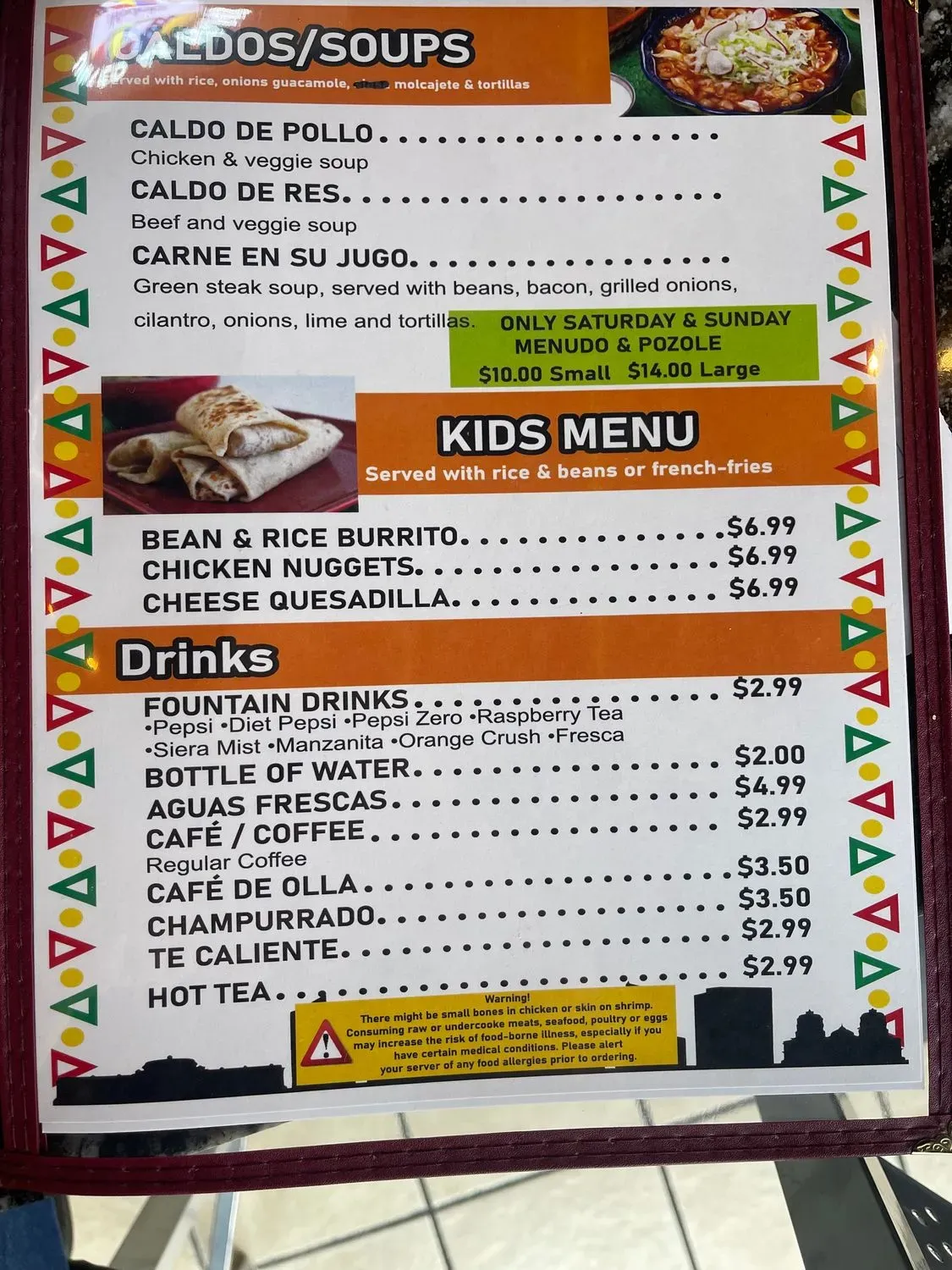 Menu 1