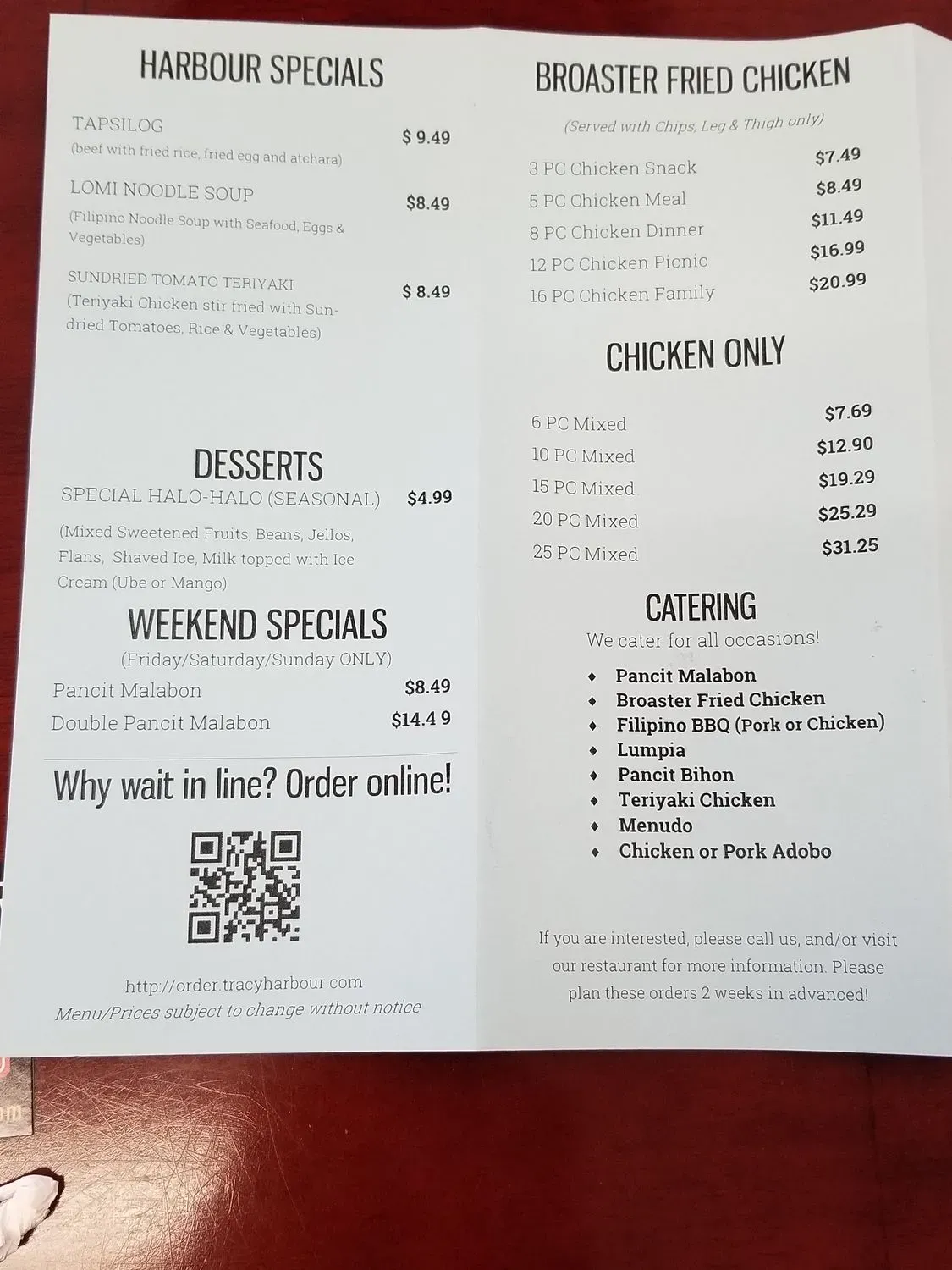 Menu 1