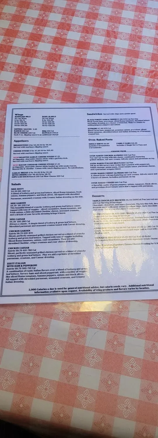 Menu 2