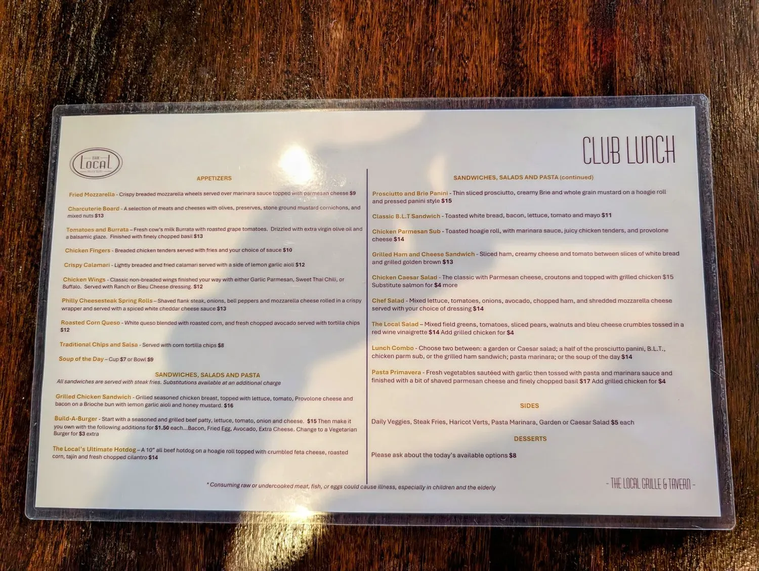 Menu 1