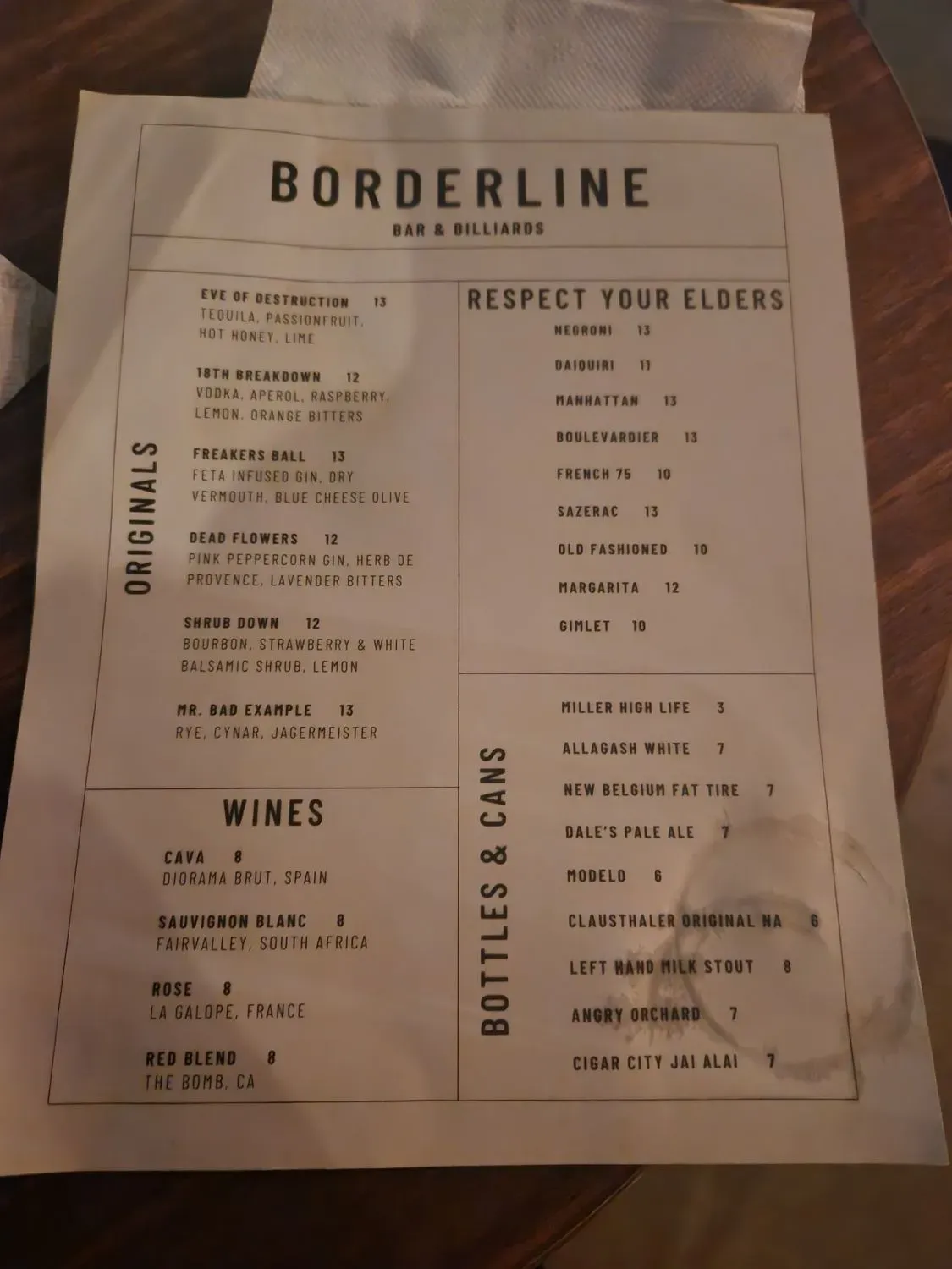 Menu 1