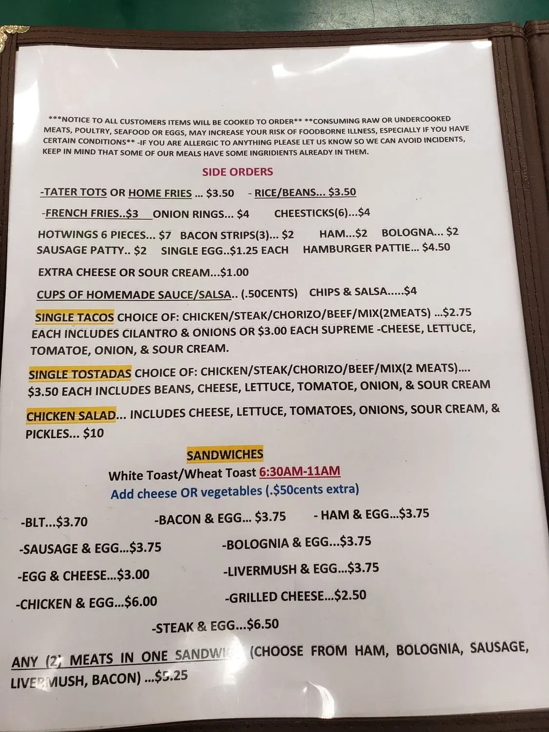 Menu 1