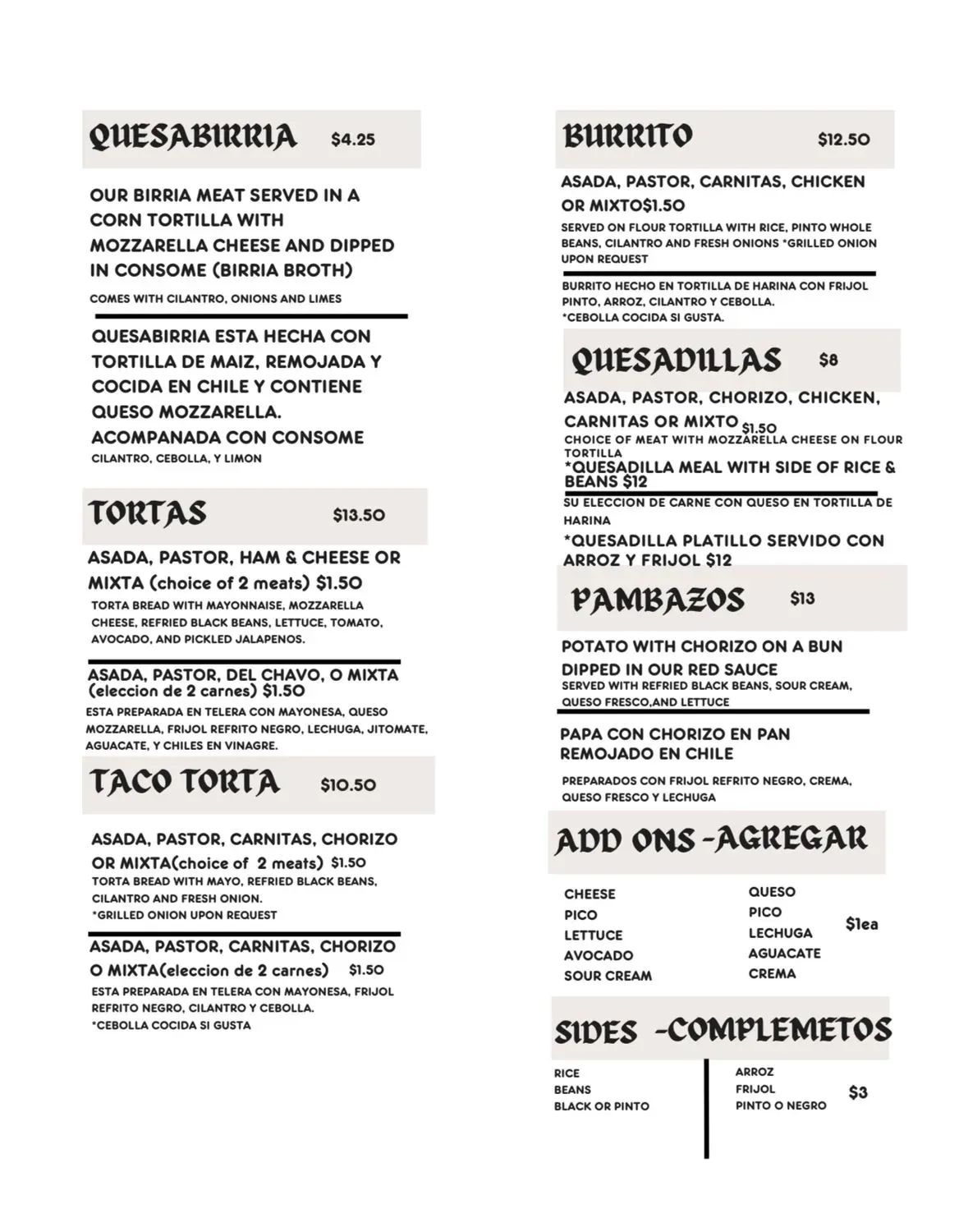 Menu 1