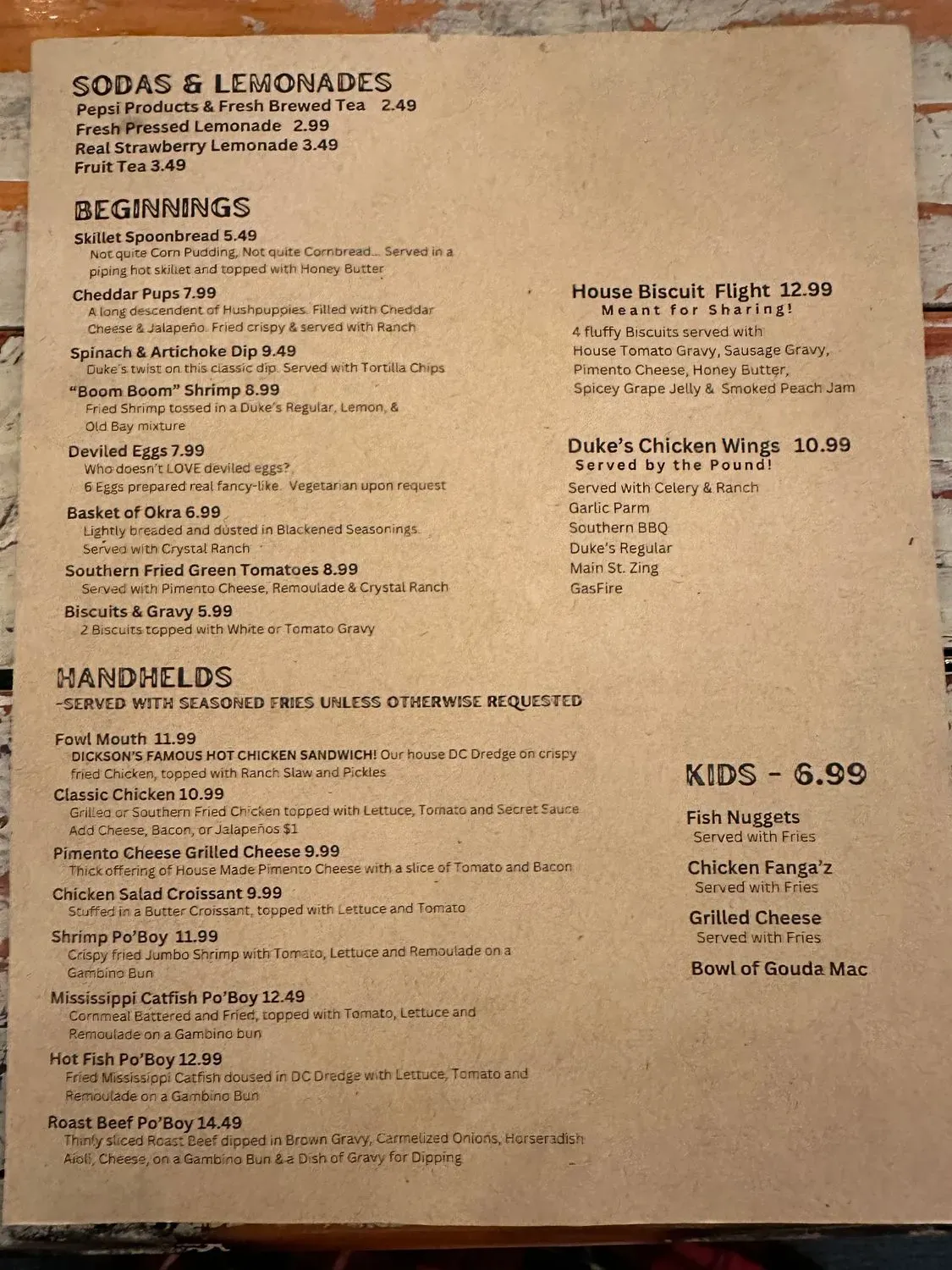 Menu 1