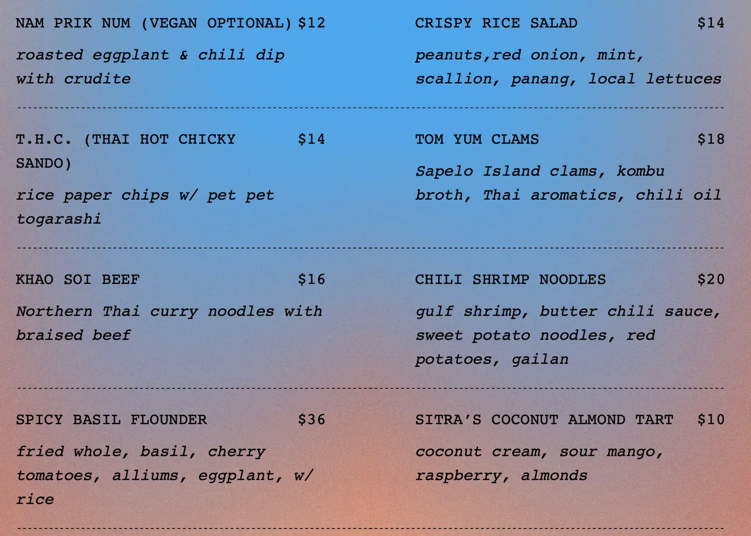 Menu 1