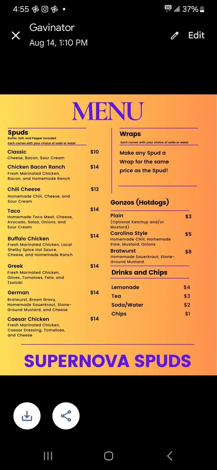 Menu 1