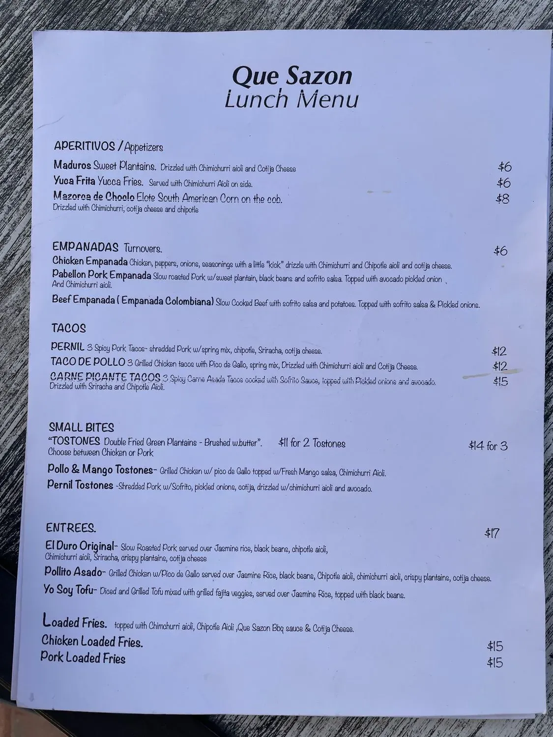 Menu 2