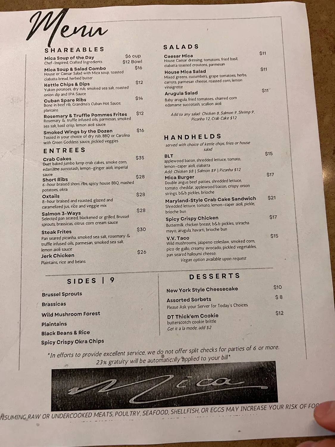 Menu 1