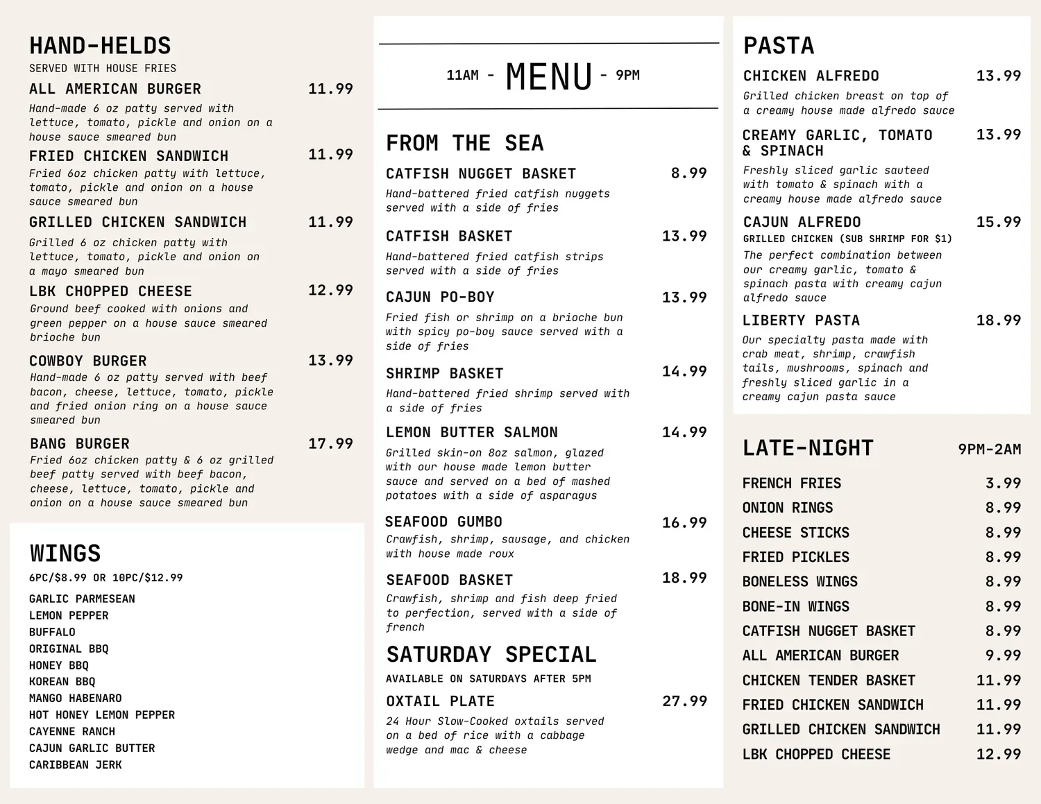 Menu 1