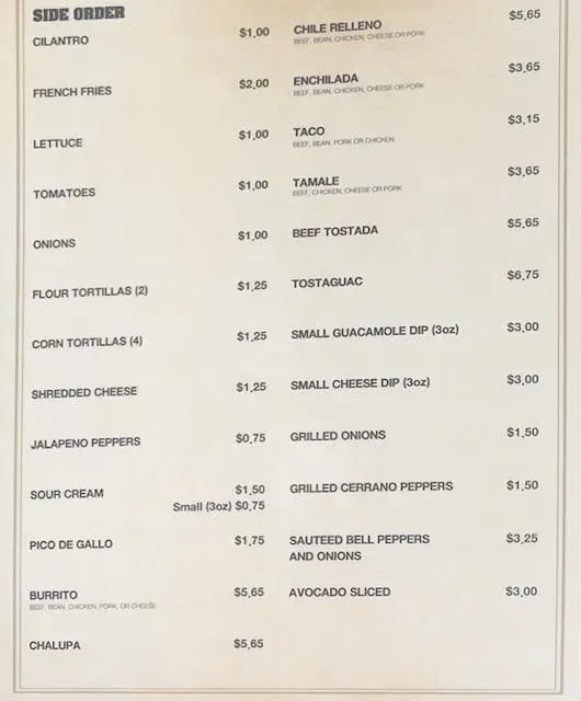 Menu 1