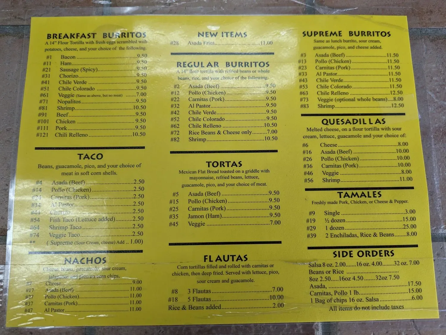 Menu 1