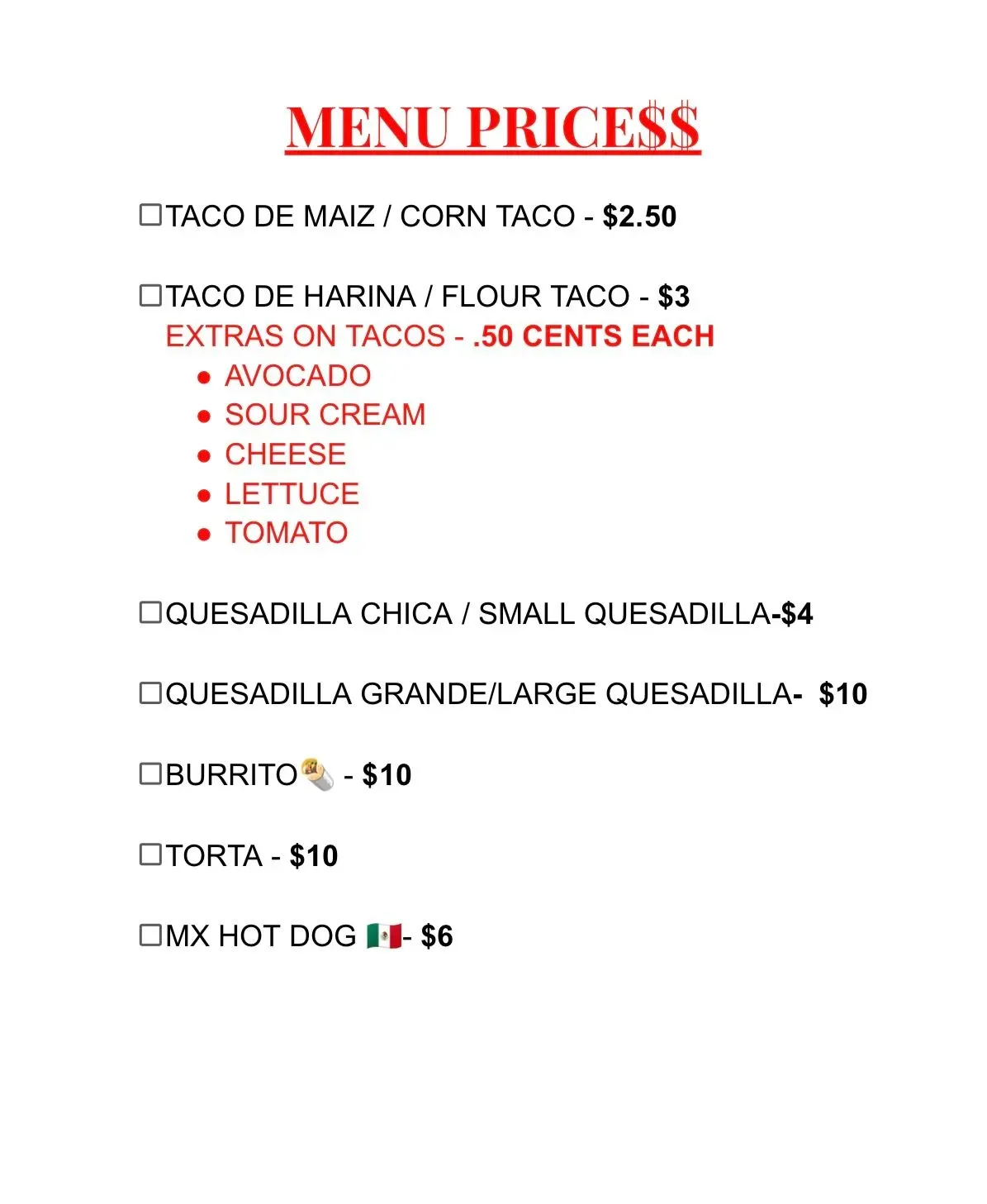 Menu 1