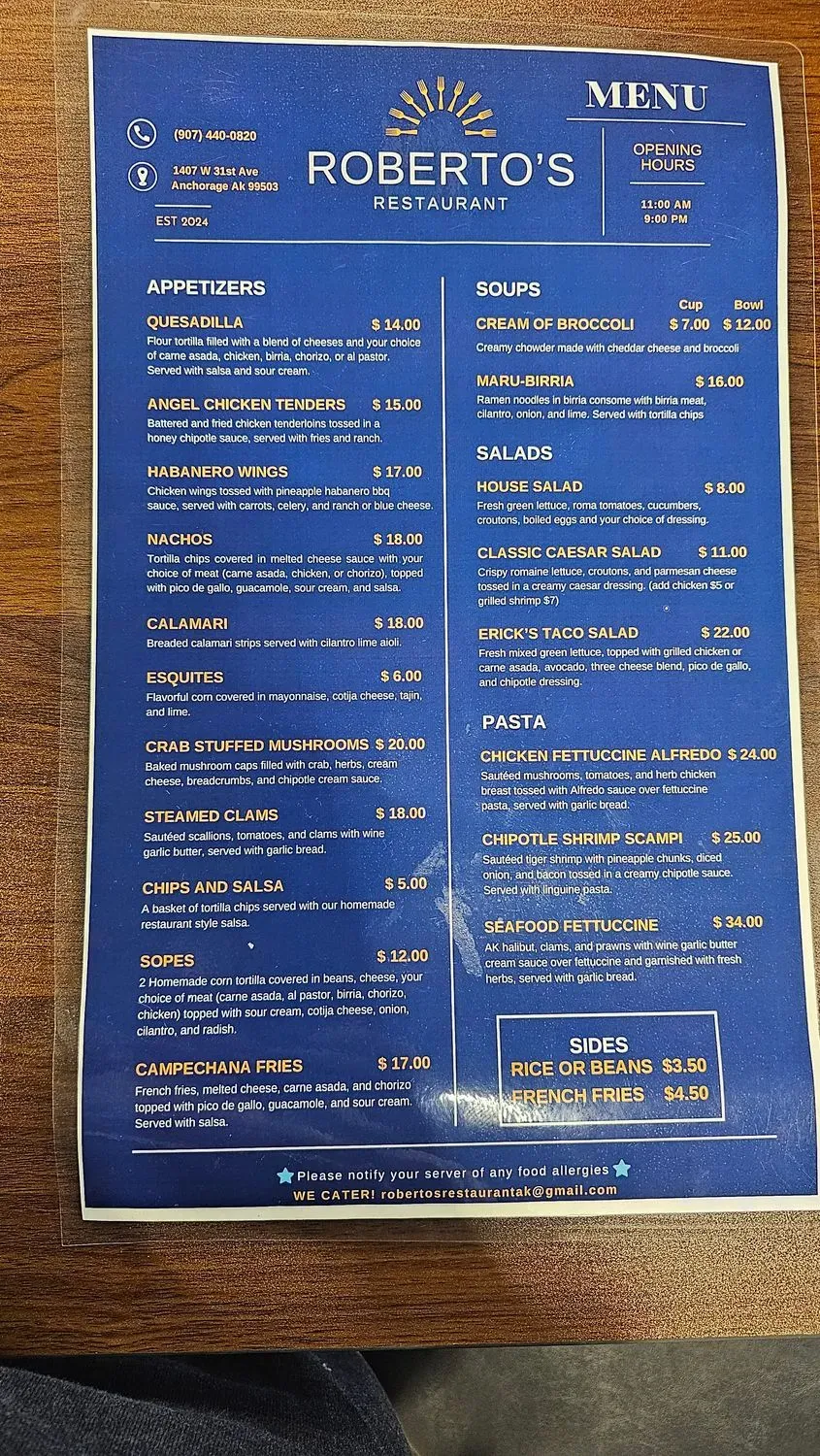 Menu 1