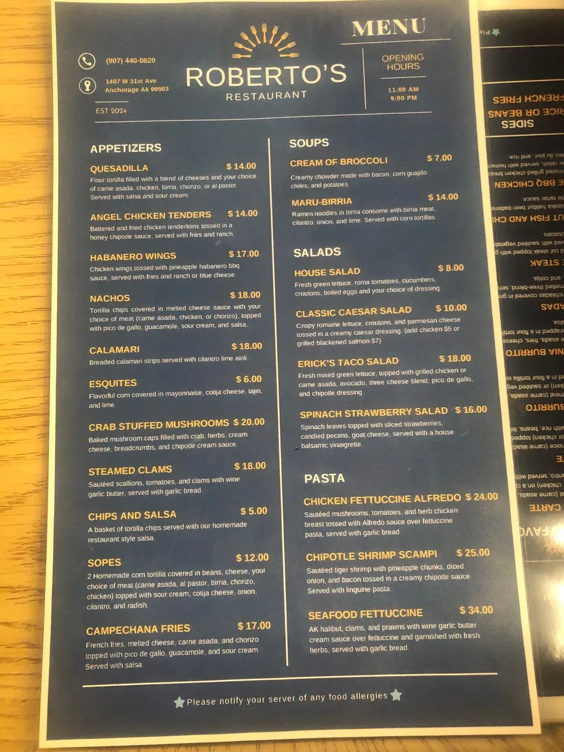 Menu 6