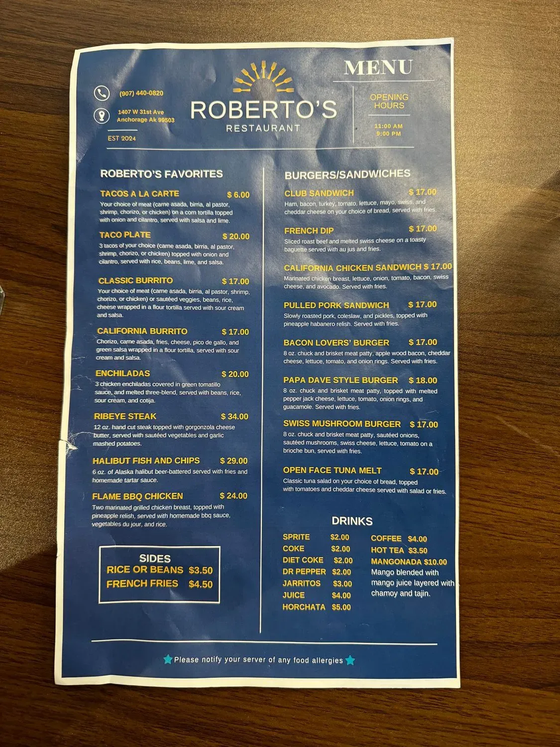 Menu 2