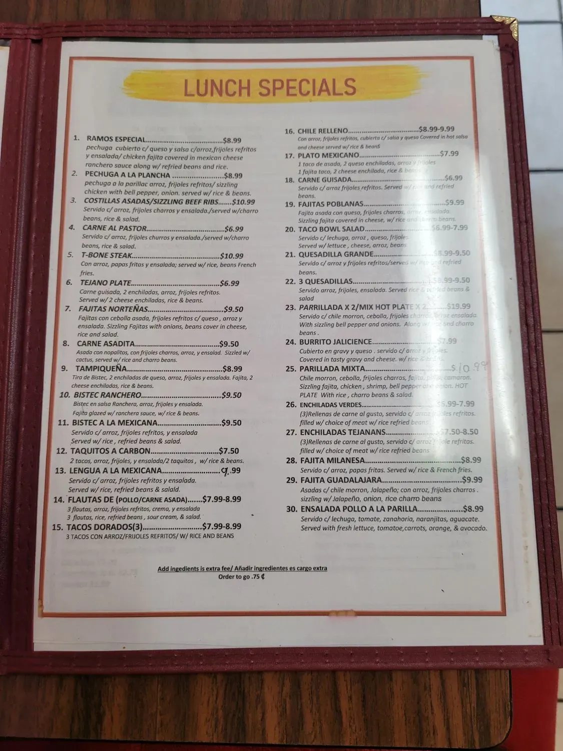 Menu 1