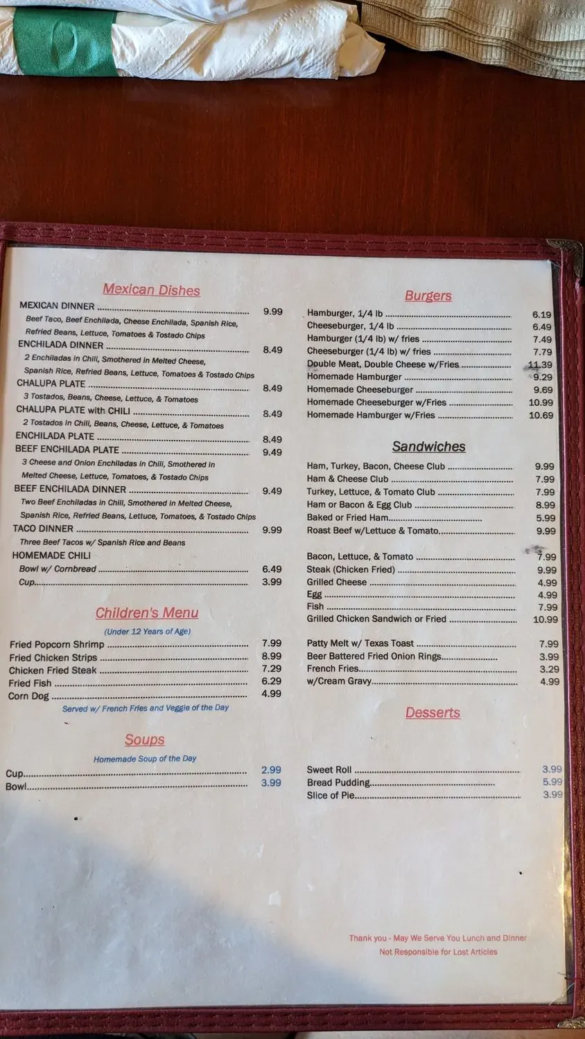 Menu 1