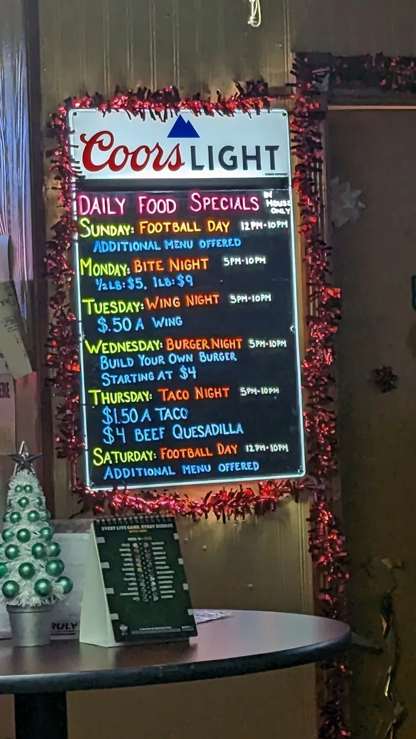 Menu 5