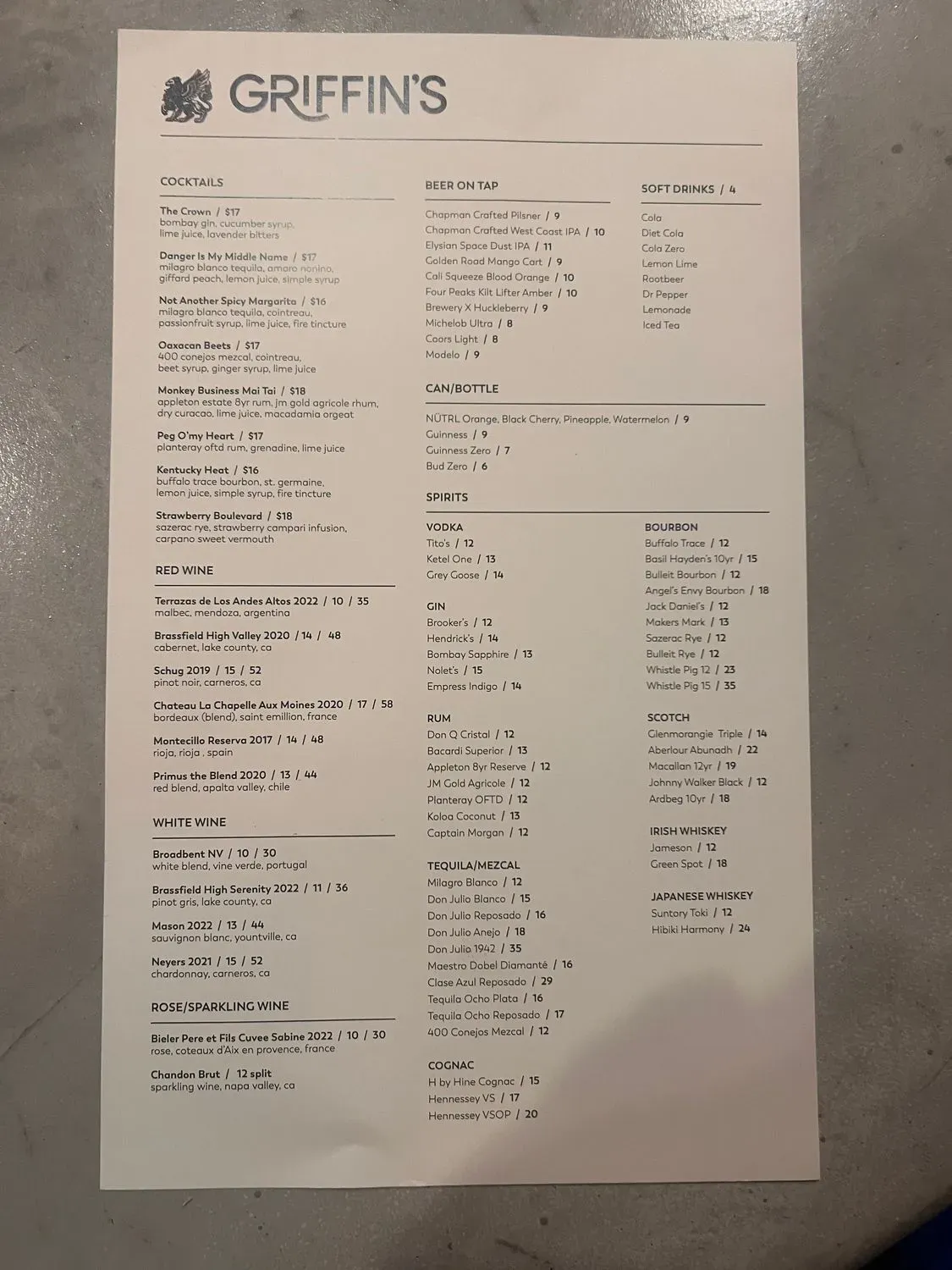 Menu 1