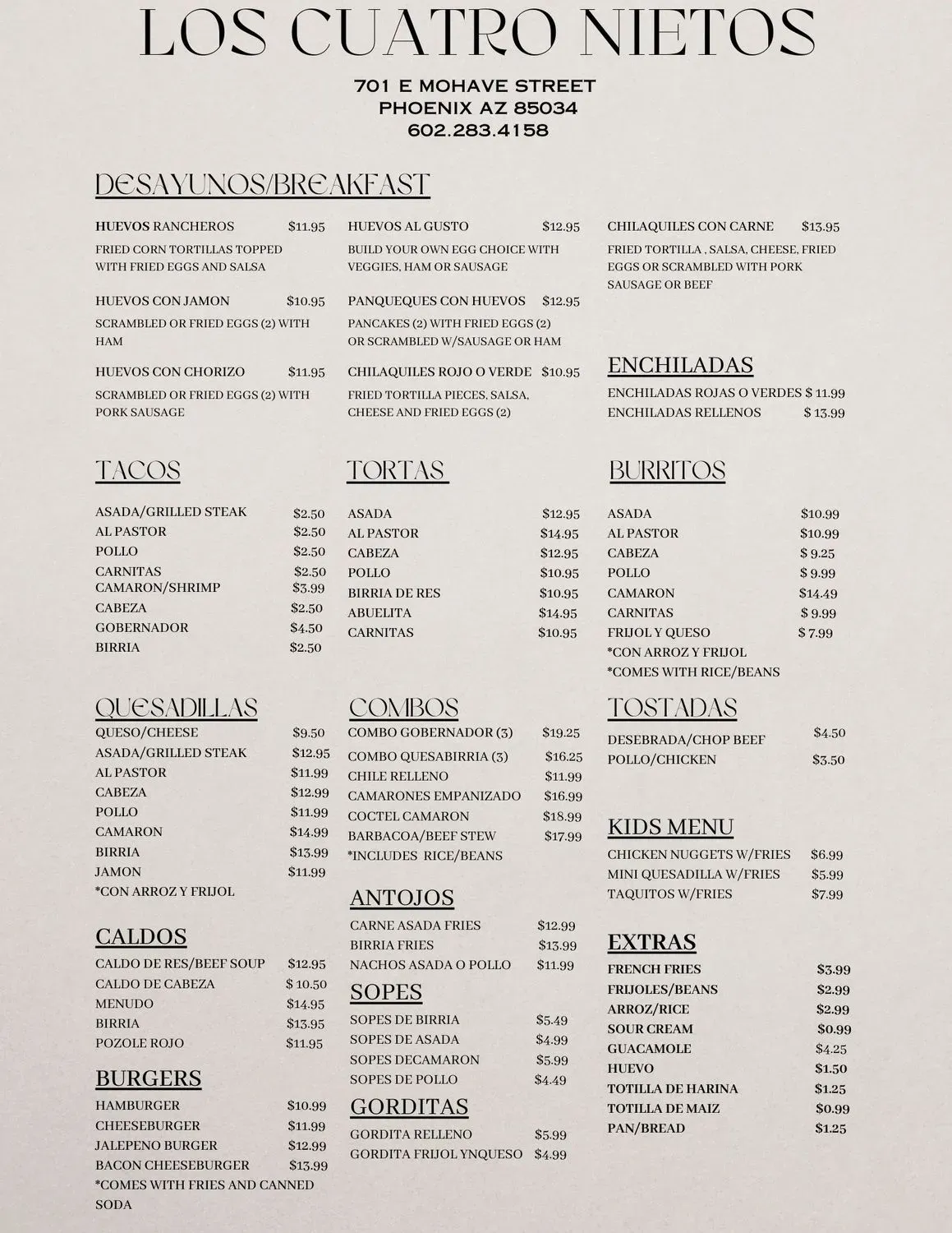 Menu 1