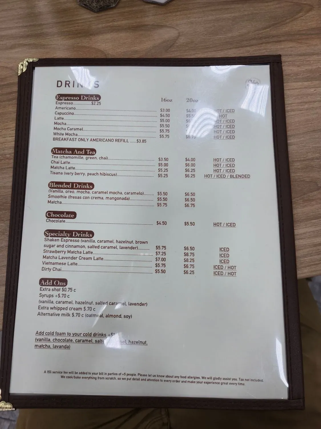 Menu 4