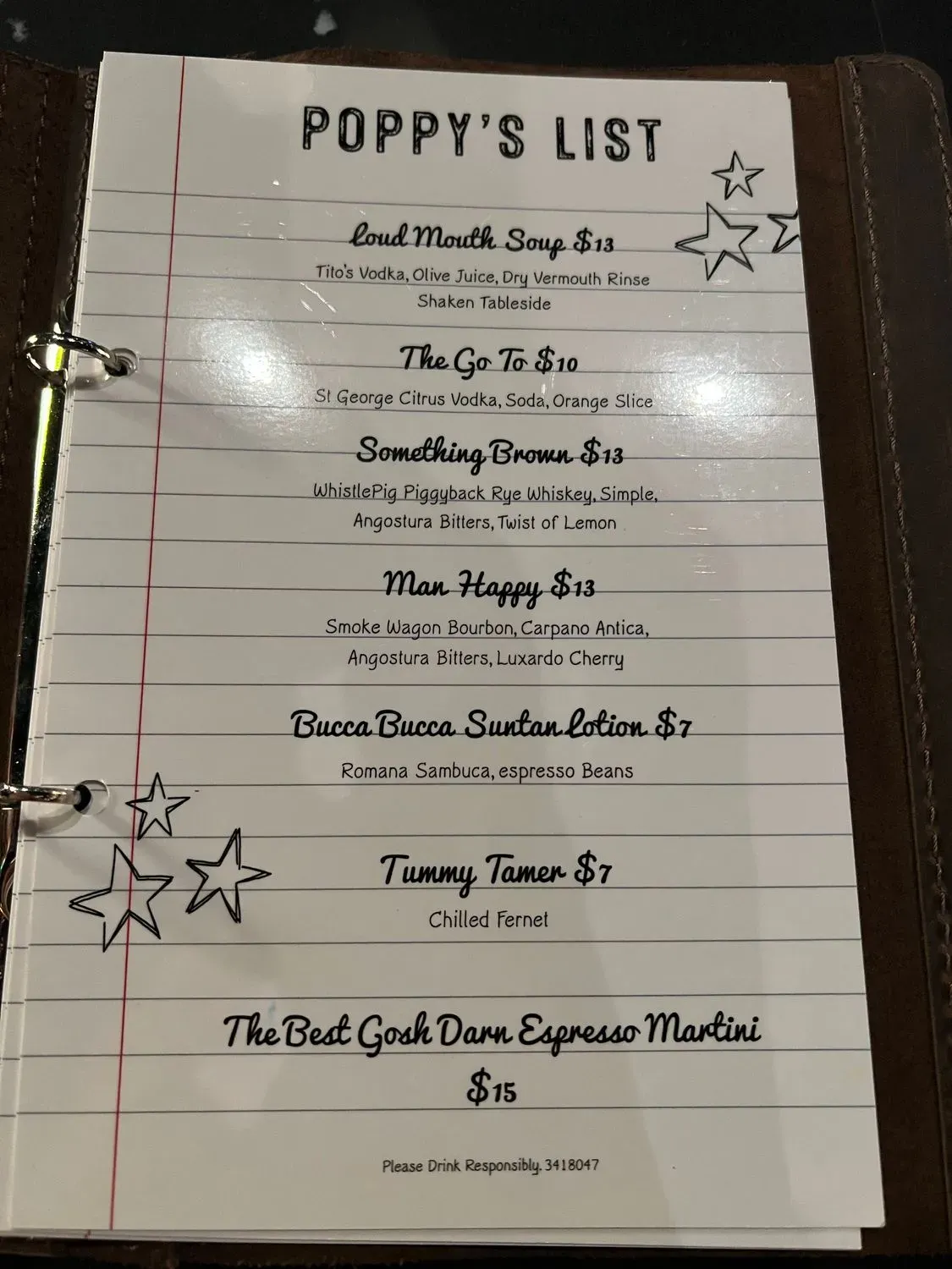 Menu 5