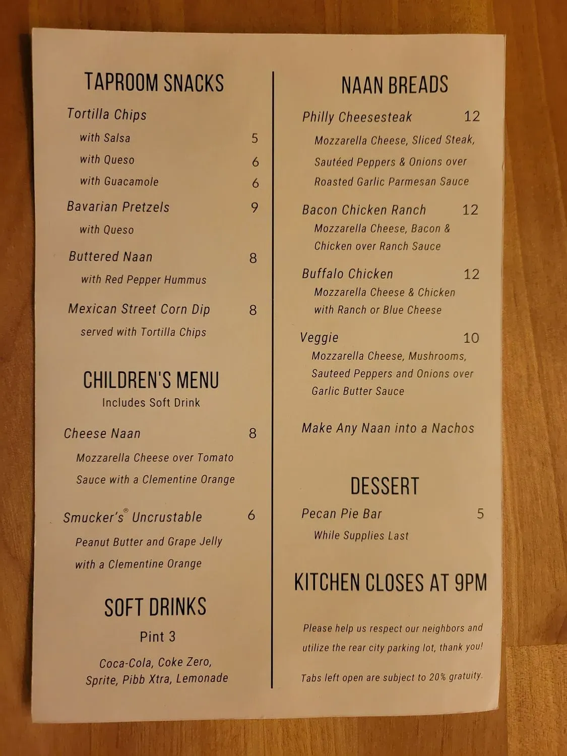 Menu 1