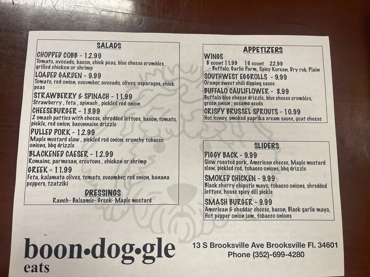 Menu 2