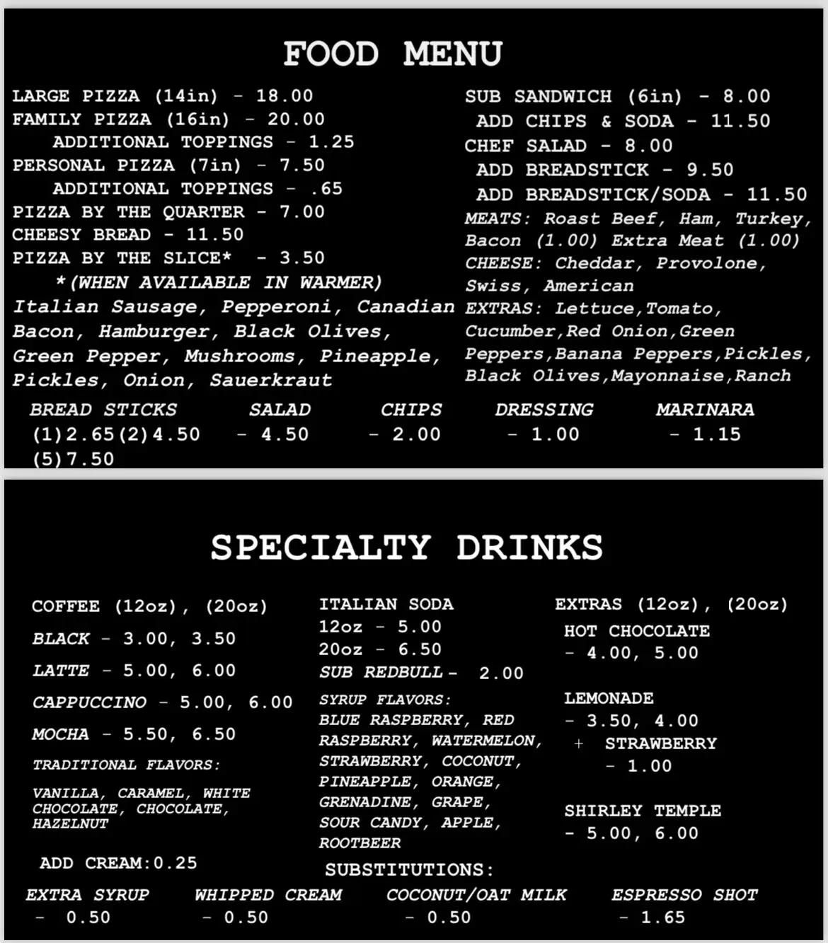 Menu 1