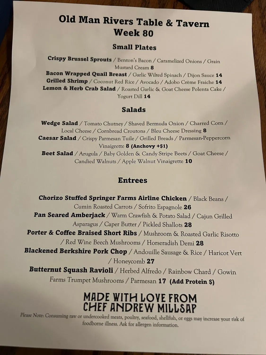 Menu 1