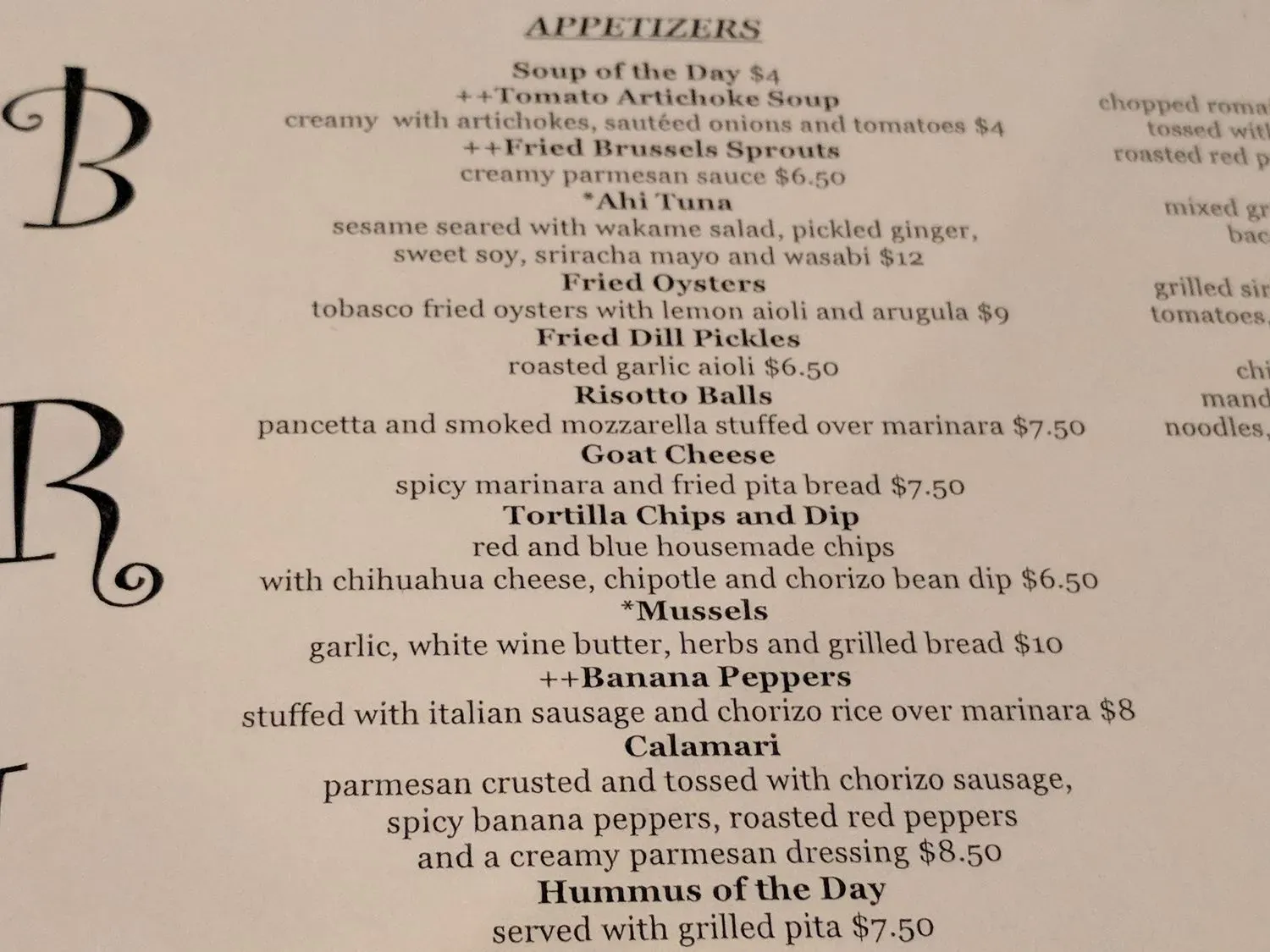 Menu 1