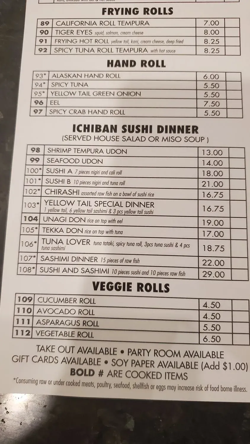 Menu 1