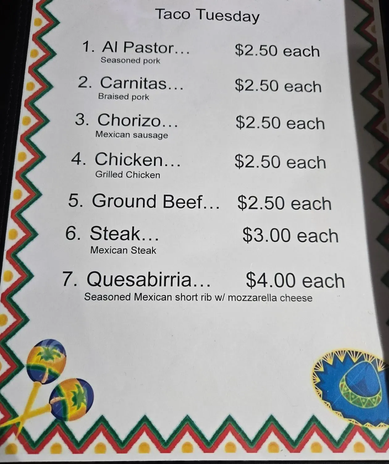 Menu 1