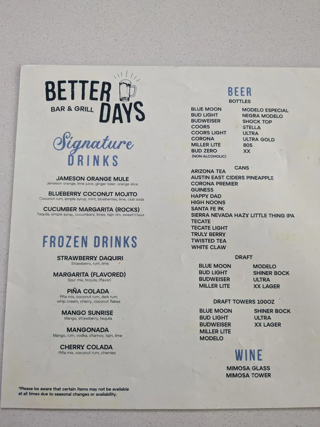 Menu 2