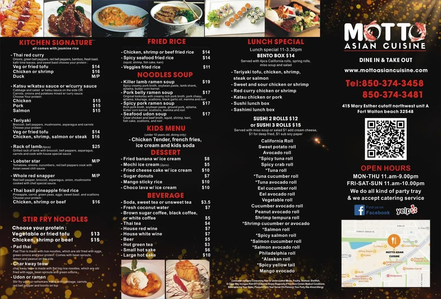 Motto Asian Cuisine Menu - Updated November 2025