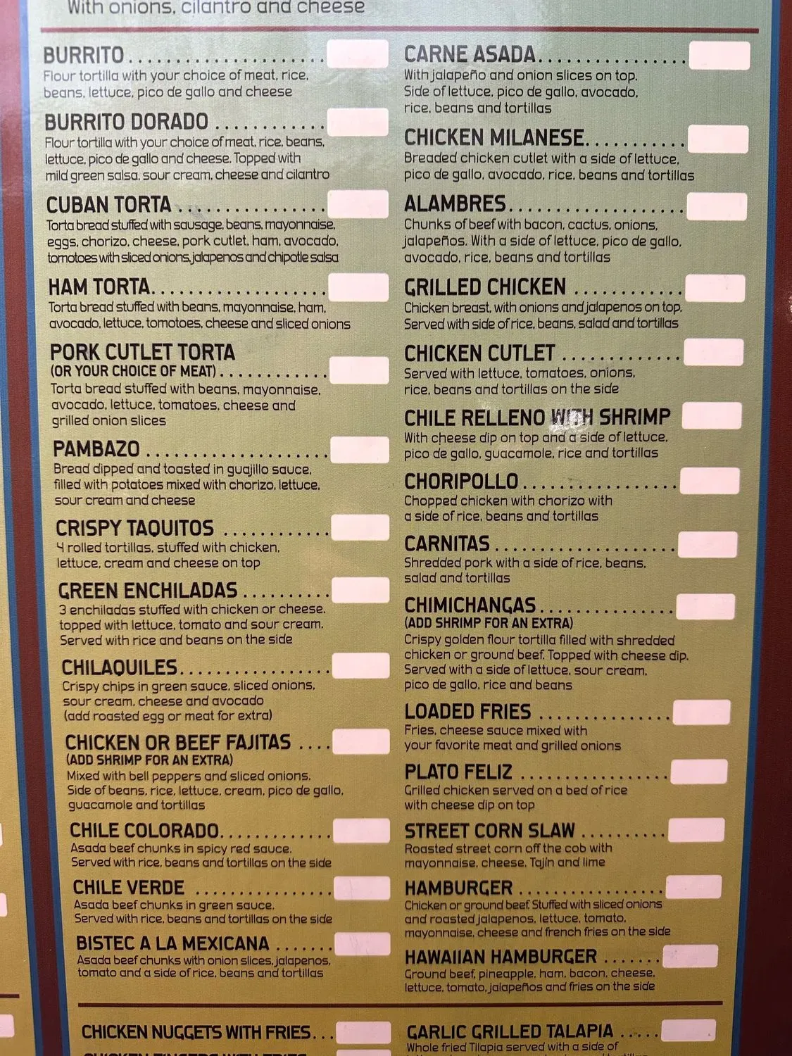 Menu 1